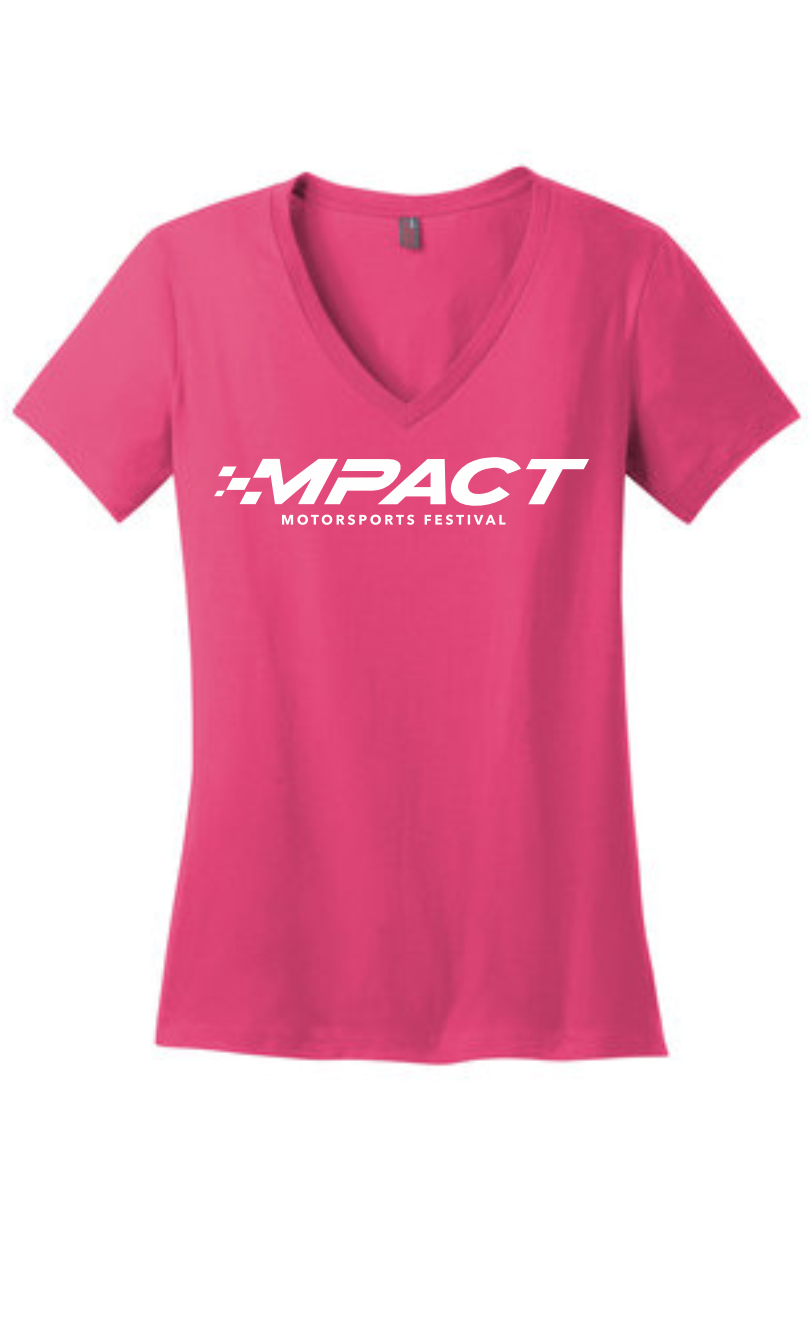 WOMENS Classic Logo - Short Sleeve V-Neck T-Shirt - PINK